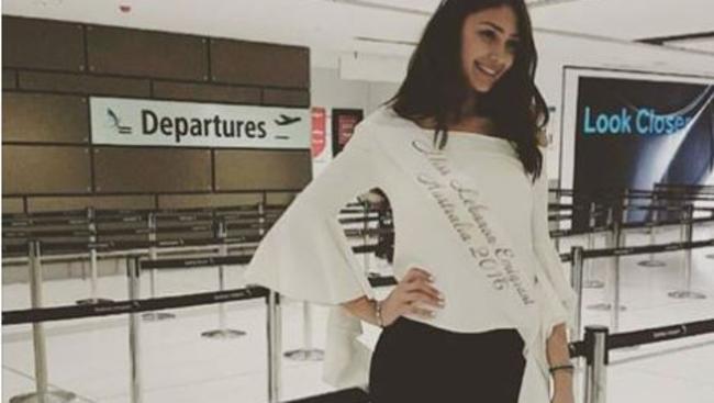 Najah Ghamrawi in July heading to Beirut for the Lebanese Miss Emigrants finals. Picture: Facebook