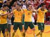 BRISBANE, AUSTRALIA - JANUARY 22: Tim Cahill of Australia celebrates with team mates his second goal during the 2015 Asian Cup match between China PR and the Australian Socceroos at Suncorp Stadium on January 22, 2015 in Brisbane, Australia. (Photo by Matt Roberts/Getty Images)