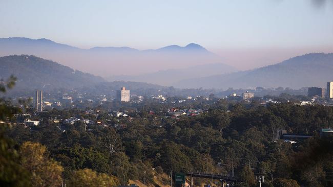 Smoke haze over Brisbane in May