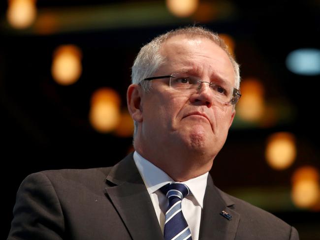 04/04/2018: Federal Treasurer Scott Morrison spoke at the AFR Banking summit in Sydney on Wednesday. Hollie Adams/The Australian