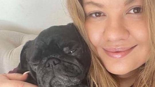 Alexandra Senter's pug Monty was diagnosed with cancer. Picture: Supplied