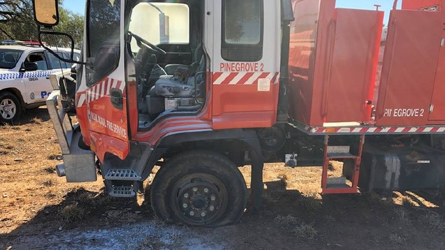 The RFS truck Jacob Darcy set on fire. Picture: NSW Police