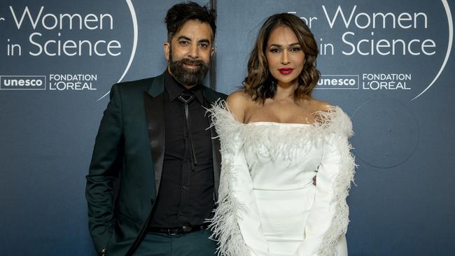 Ankur Dogra and Sharon Johal at the Women in science Awards. Picture: Getty