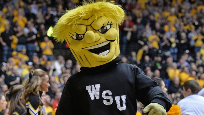 WuShock, the mascot of the Wichita State Shockers. Picture: Supplied