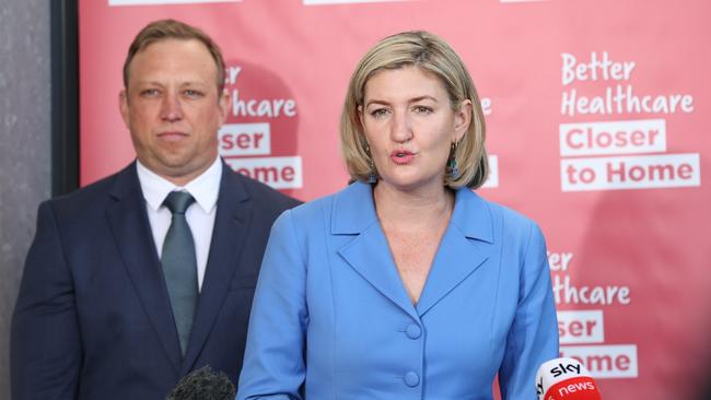 Shadow Treasurer Shannon Fentiman and Opposition Leader Steven Miles. Pics Adam Head.