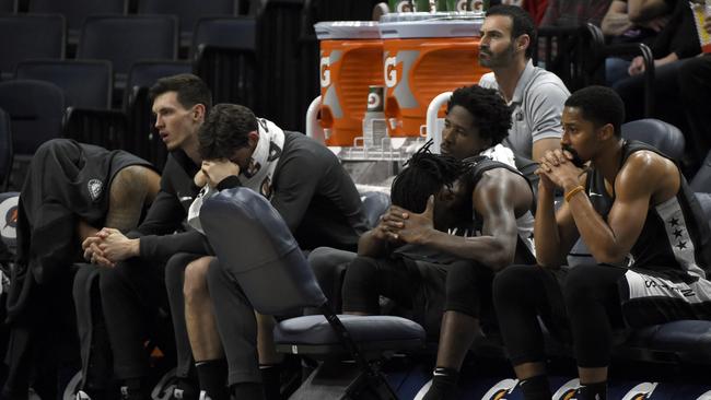 LeVert’s teammates were visibly shaken. Picture: AP