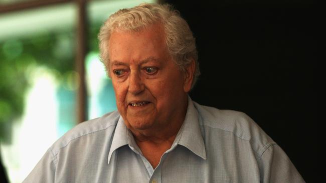 Notorious former priest Wilfred Baker leaves the Melbourne Magistrates Court in February 2013.