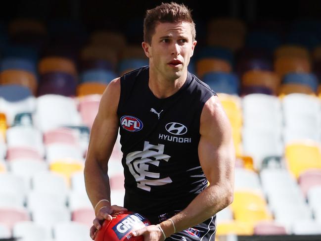 AFL Round 7. Carlton vs Port Adelaide at the Gabba, Brisbane. 19/07/2020.   Marc Murphy of the Blues   . Pic: Michael Klein