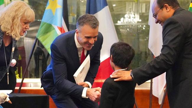 Premier Peter Malinauskas attending a Modbury citizenship ceremony in 2021.