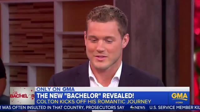 The Bachelor Colton Underwood on Good Morning America