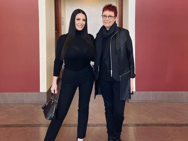 Angela White thanked Professor Constance Penley for having her as a guest speaker. Picture: Angela White/Twitter