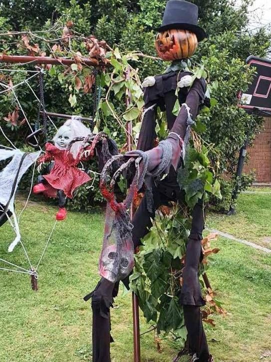 The couple make most of the decorations themselves.