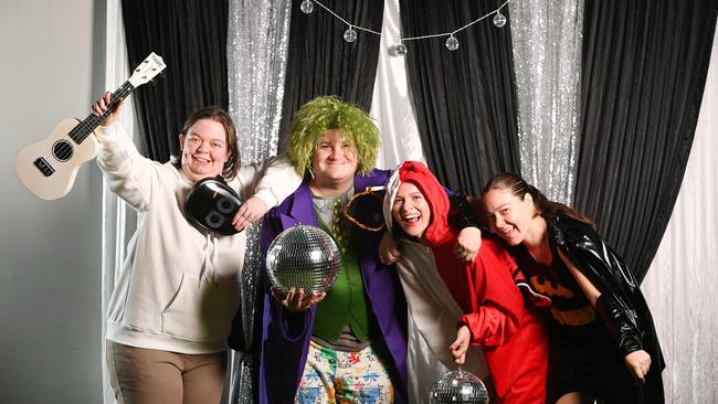 Stephanie Rowlands, Dean Prosser, Kayla Price and Casey Price ahead of Kith &amp; Kin's All Abilities Disco. Picture: Shae Beplate.