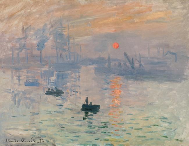 Claude Monet’s Impression, sunrise, 1872, will be on view at the National Gallery of Australia from June 7 to September 1 in an exhibition which tells the story of this most famous of all Impressionist paintings. Picture: Musee Marmottan Monet, Paris