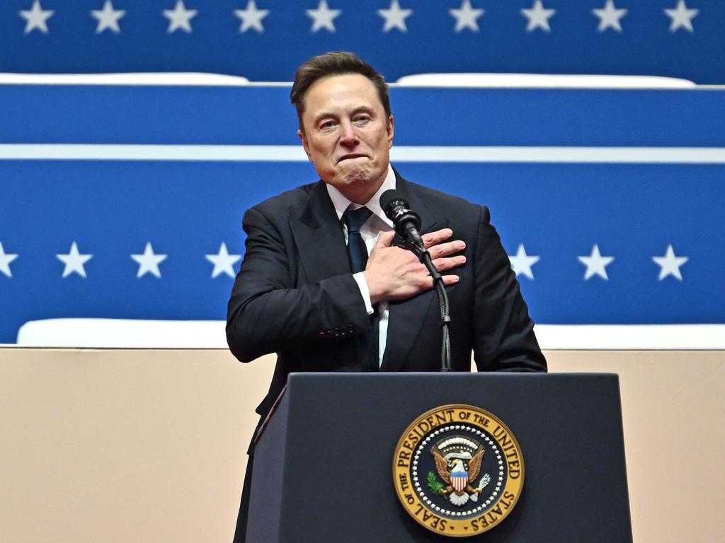 Elon Musk said he was “honoured” to be at Donald Trump’s inaguration. Picture: AFP