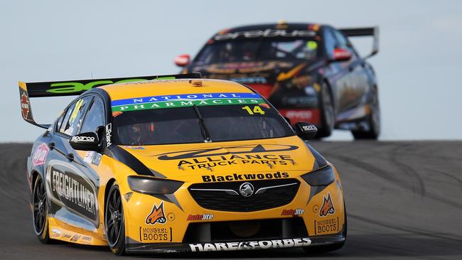 Tim Slade drives his Freightliner Racing Holden Commodore ZB in Race 2 of the Supercars SuperSprint at The Bend. Picture: Daniel Kalisz/Getty Images