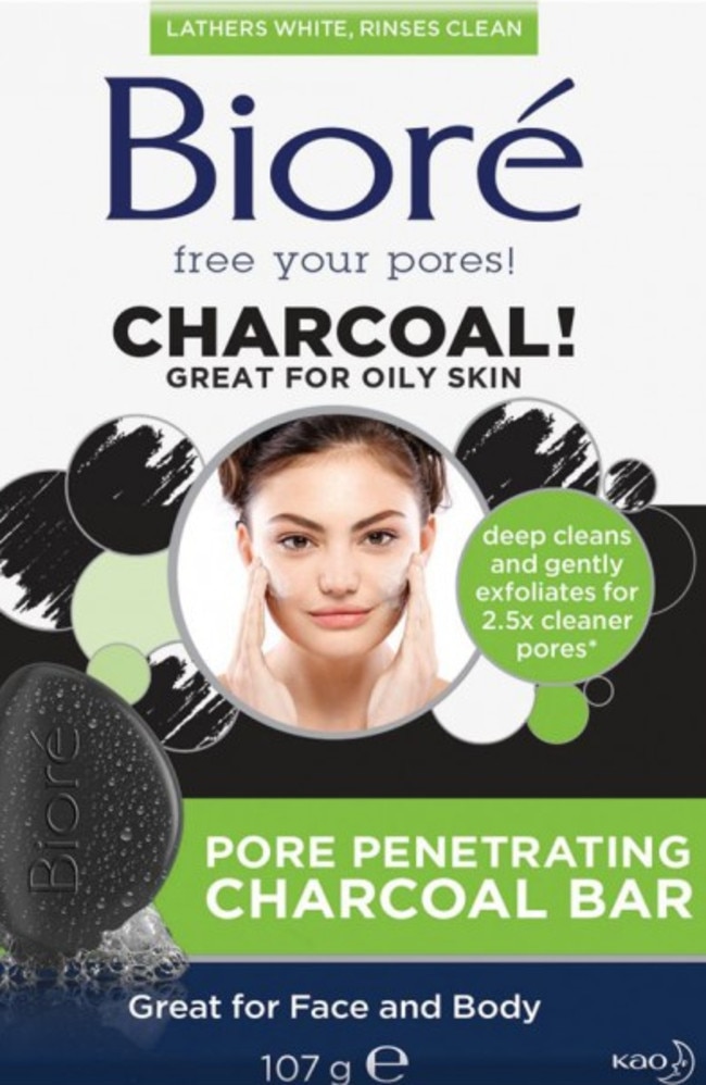 She credits the Bioré pore penetrating charcoal bar ($4.99) for clearing up her blackheads.