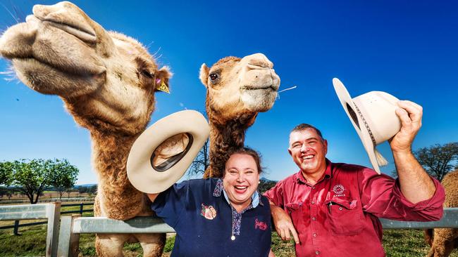 Kerri Brennan and Paul Martin from Summer Land Camels are excited to host the inaugural Buy from the Bush festival. Picture: Nigel Hallett