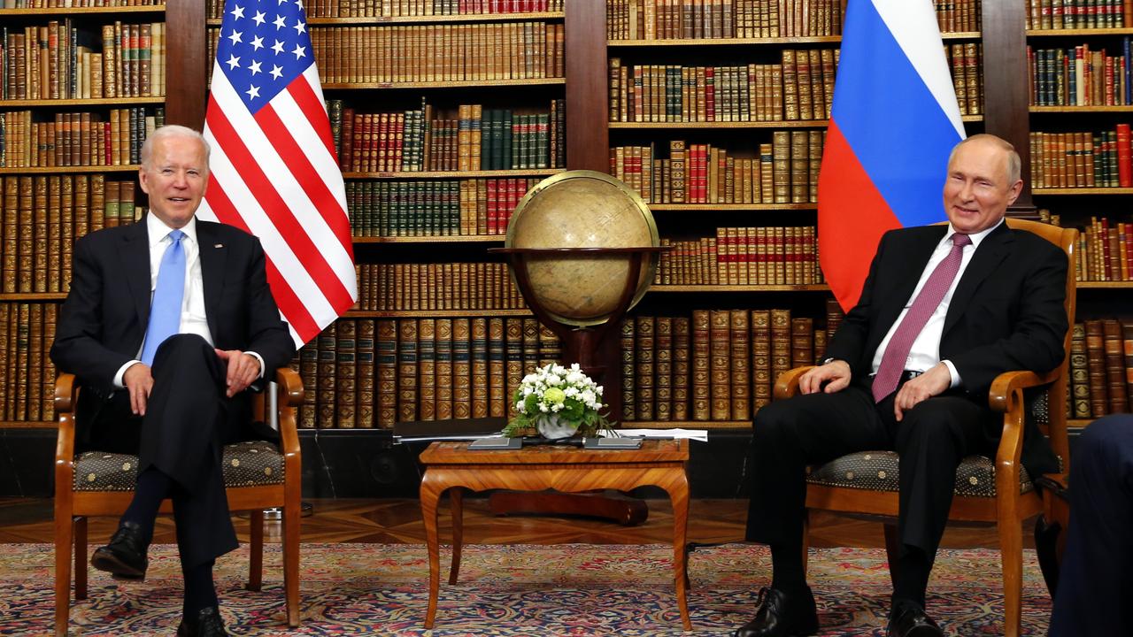 US President Joe Biden met with Russia's President Vladimir Putin in Geneva, Switzerland. in 2021. Picture: Denis Balibouse - Pool/Keystone via Getty Images