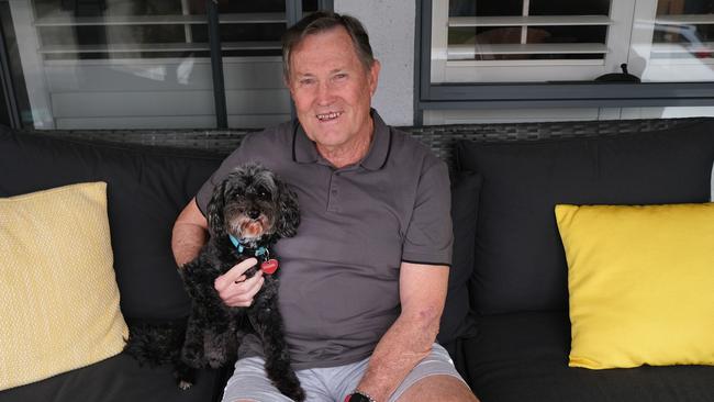 Torquay man Rod Lynch recently was hospitalised with the flu. He is pictured with Buddy. Picture: Mark Wilson