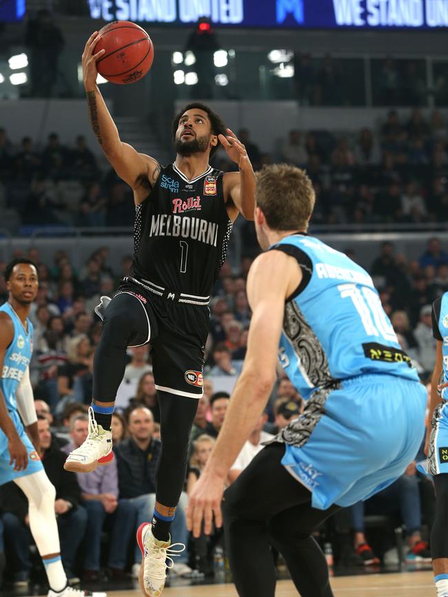 Melo Trimble had his best game in a United guernsey. Picture: AAP