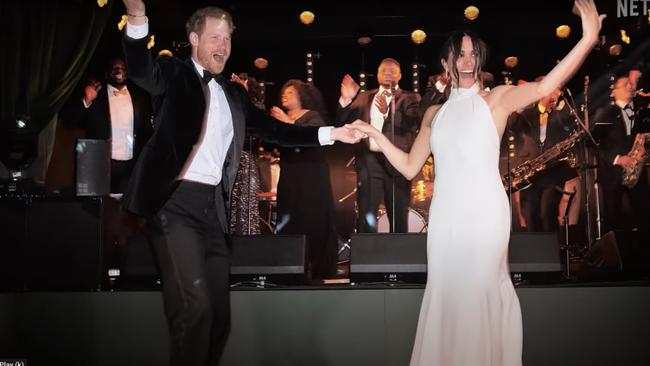 Meghan and Harry's wedding as shown in their Netflix series. Picture: Netflix