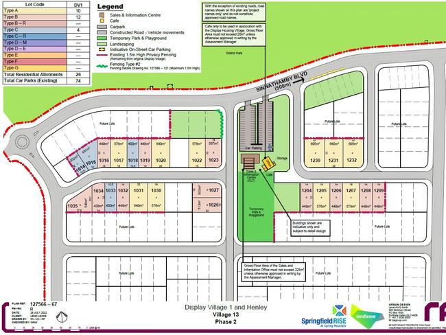 Springfield Rise Village 13 amended plans. Picture: Lendlease/Urban Design