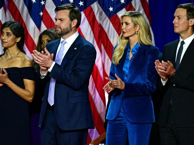 Ms Trump was on the stage on election night. Picture: AFP.