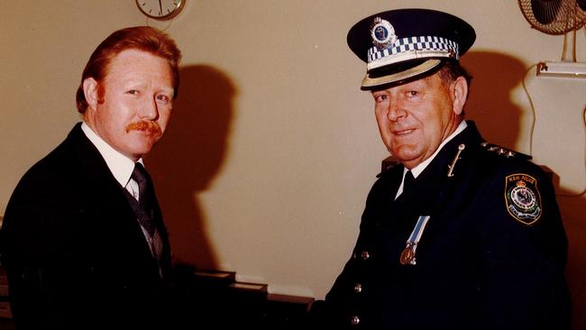 Senior Sergeant Steve Horn (left) earlier in his career.