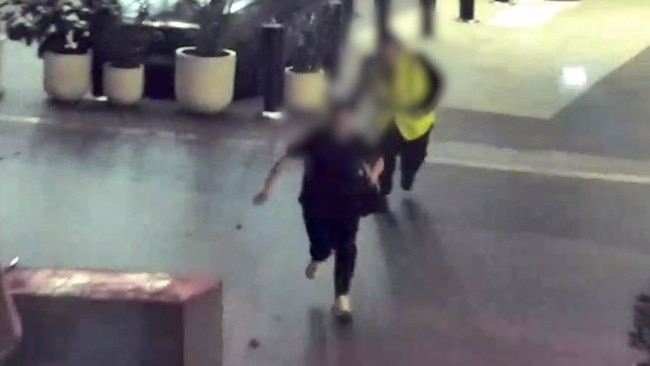 CCTV of the man running from Sydney’s Star Casino. Picture: NSW Police