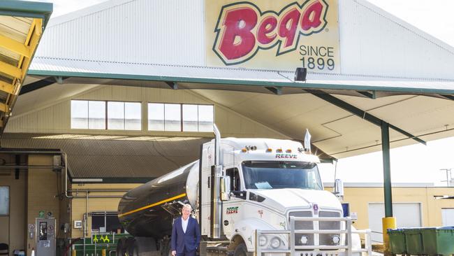 Bega Cheese executive chairman Barry Irvin on his Bega Valley dairy farm. Pictures: Robert Hayson