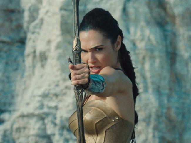 GAL GADOT as Diana in a scene from action adventure film WONDER WOMAN a Warner Bros. Pictures release.