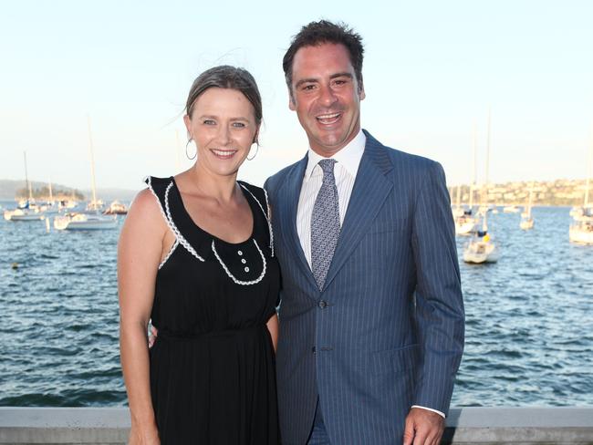 Elenor Campbell and Andrew O'Keefe at the Rose Bay Flood Relief Dinner.