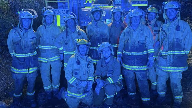 CFS crews after battling a bushfire in Port Lincoln on Sunday. Picture: Lincoln CFS