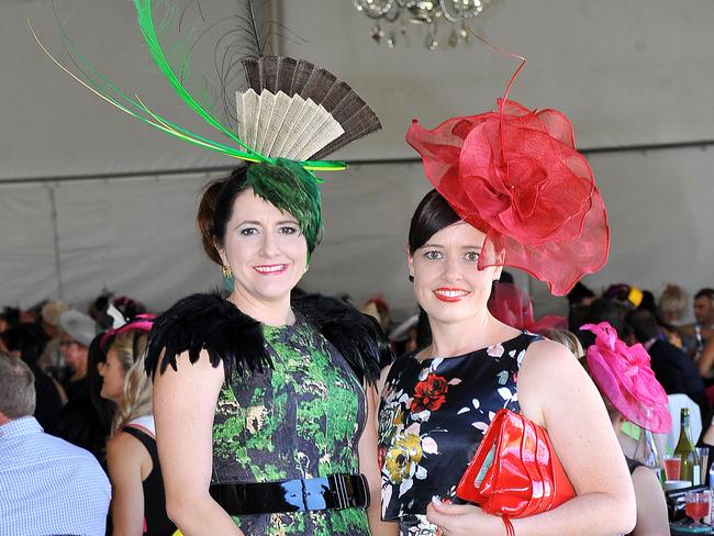 Ladies Day at Cluden Park. Sonia Ross and Anita Bellamy. Picture: Shae Beplate