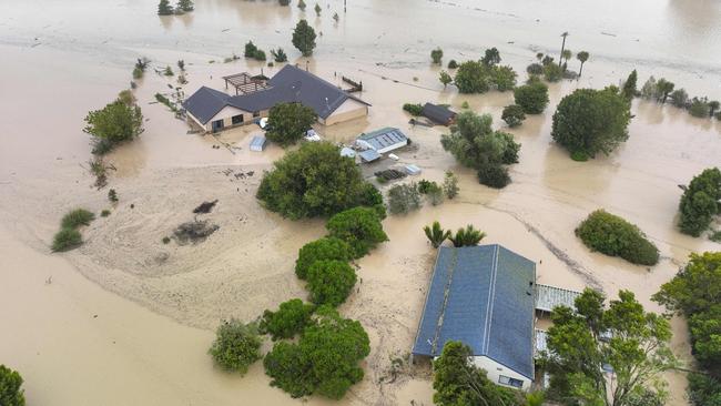 Flooding at Awatoto, near the North Island city of Napier. Picture: AFP