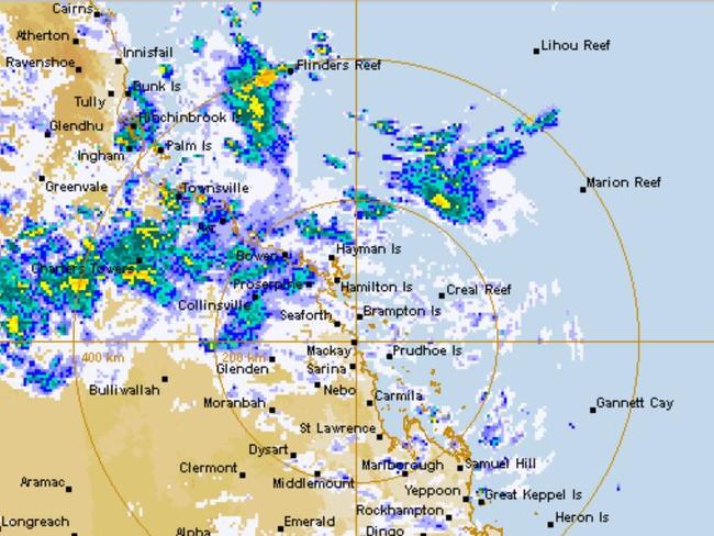 BOM rainfall radar overnight February 7, 2025