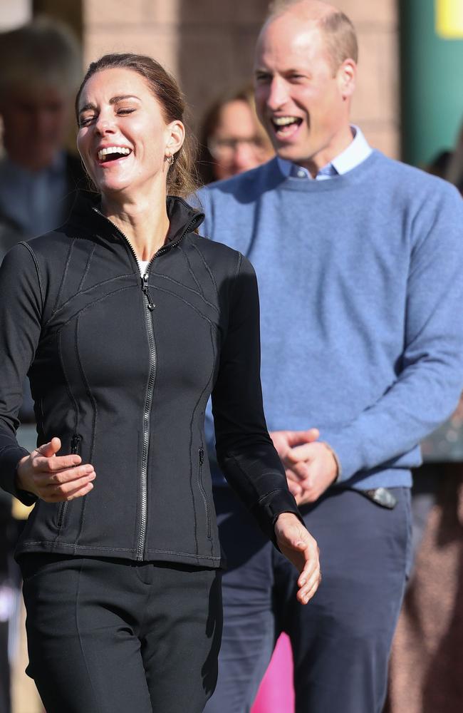 William and Kate can’t contain their laughter. Picture: Chris Jackson/Getty Images