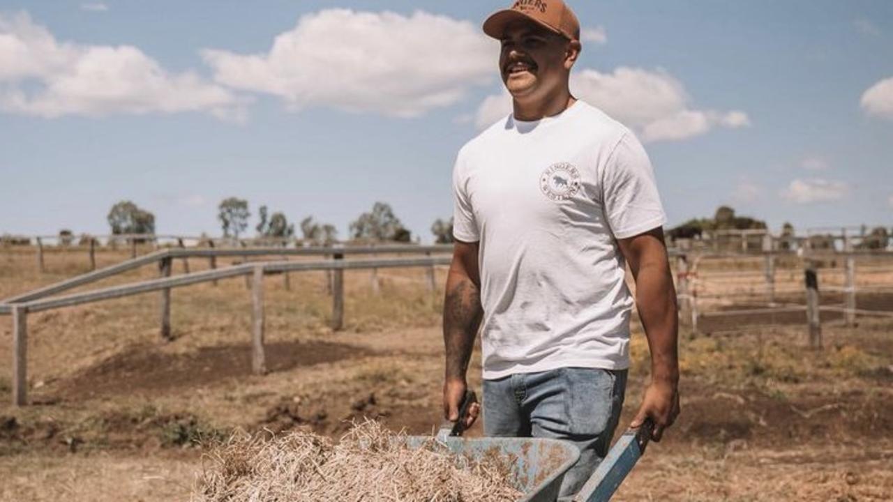 Mitchell putting in the hard yards while spending time on his property.