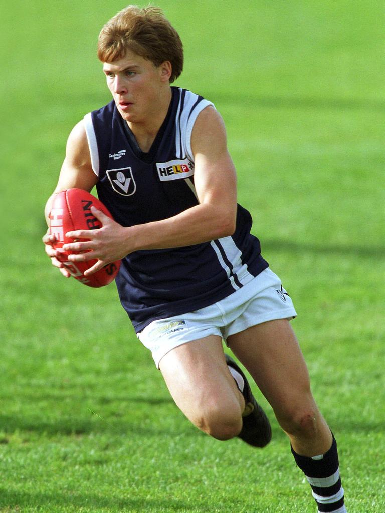 Son of a gun Gary Ablett in action for the Geelong Falcons.