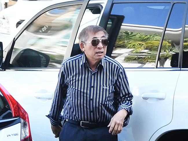 Darwin accountant and former local council candidate Des Fong arrives at the NT Supreme Court for sentencing proceedings.