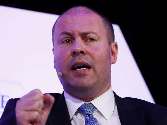 Treasurer of Australia Josh Frydenberg in conversation with The AustralianÕs Editor-at-large Paul Kelly at The AustralianÕs Strategic Forum: How should we manage our relationship with China? in Sydney on Monday 18th November 2019. Picture: Nikki Short