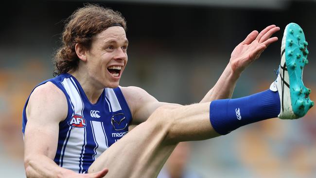 North Melbourne forward Ben Brown is out of contract at season’s end and could be a good fit for Essendon, according to David King. Picture: Michael Klein