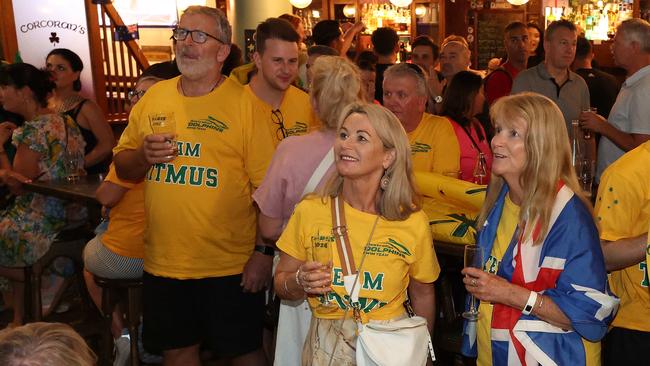 NCA. PARIS FRANCE 2024 OLYMPIC GAMES. July 29 - Day 3The gold jacket presentation ceremony held for the parents of swimmers who win individual gold at CorcoranÃs Irish Pub. Pics Adam Head