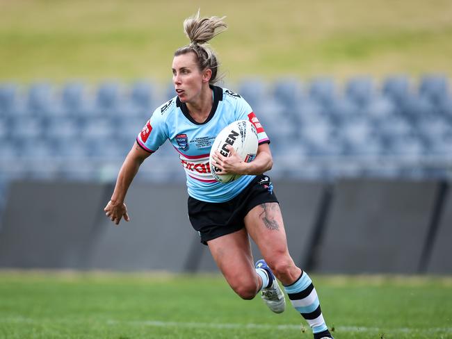 Sam Bremner in action for Cronulla during the