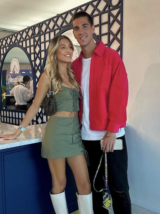 Former couple Hannah Dal Sasso and Thanasi Kokkinakis called it quits after 18 months together. Pic: Instagram