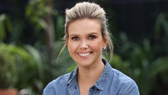 Pictured at her home in Sydney is Channel 7 presenter Edwina Bartholomew.Edwina has announced on breakfast television that she is pregnant with her second child.Picture: Richard Dobson