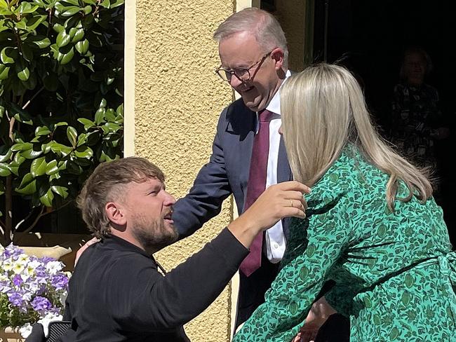 CANBERRA, AUSTRALIA -Newswire Photos JANUARY 25, 2022: Australian Prime Minister Anthony Albanese pictured with Australian of the Year affiliated persons. Picture: NCA NewsWire / Courtney Gould