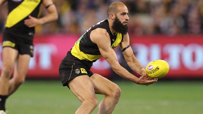 Richmond’s Bachar Houli, like a fine red wine, seems to be getting better with age. Pic: Michael Klein.