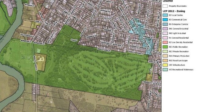 Lismore Golf Course has been earmarked as a potential site for a new mixed-use or commercial centre in Lismore. Picture: Lismore City Council.